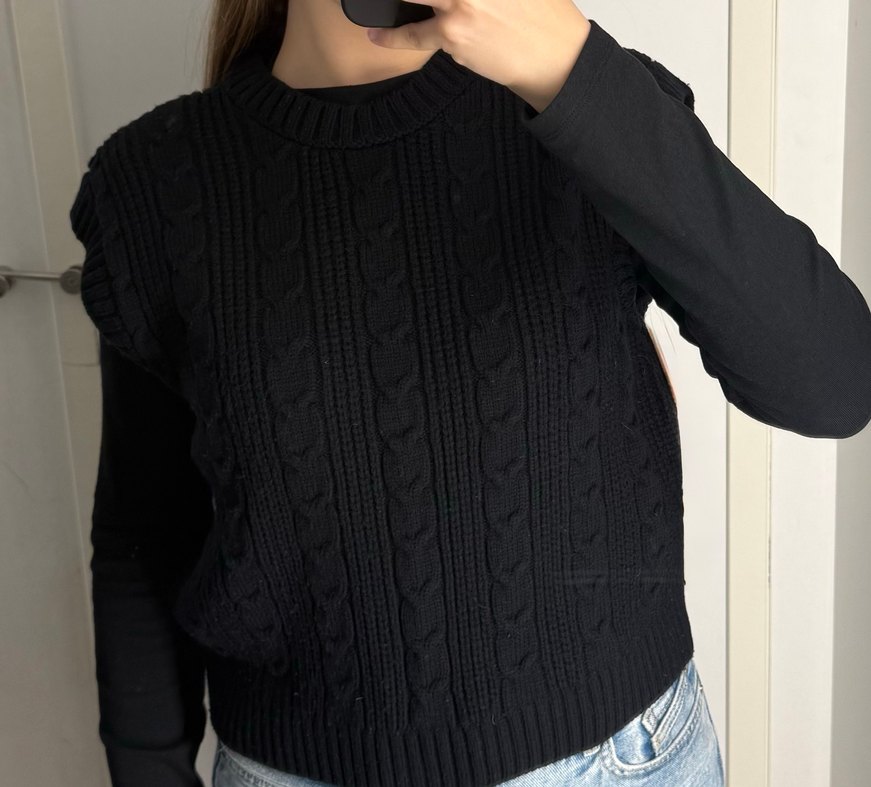 STRADIVARIUS LACİVERT SÜVETER - Görsel 4