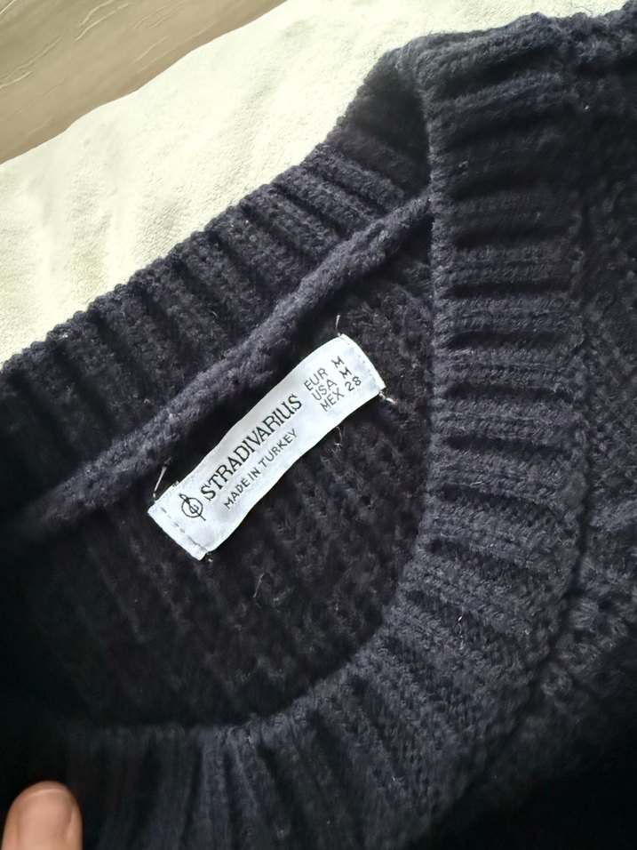 STRADIVARIUS LACİVERT SÜVETER - Görsel 3