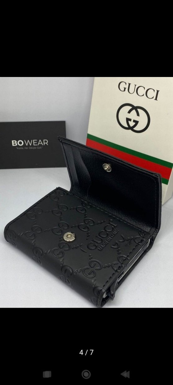 Gucci Siyah Baskılı Erkek Cüzdanı - Görsel 5