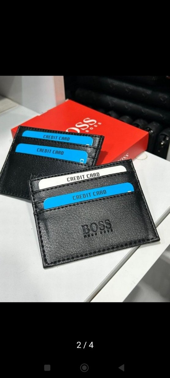 BOSS Siyah Deri Kartlık - Görsel 2