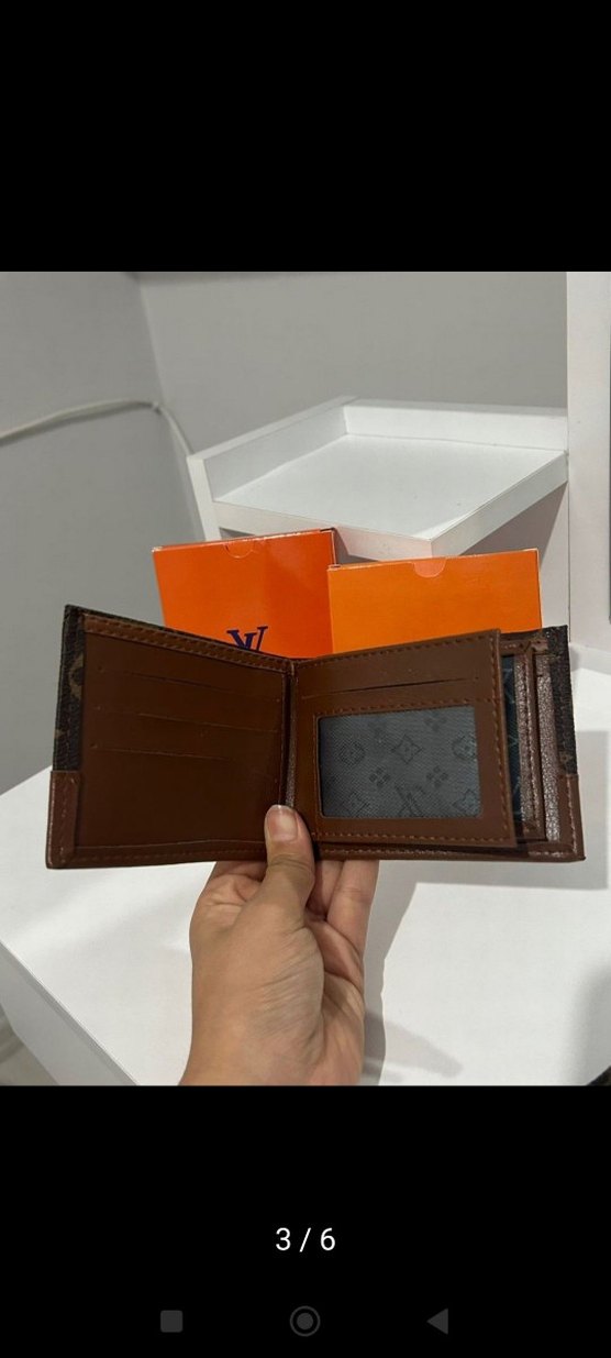 Louis Vuitton Erkek Kahverengi Baskılı Cüzdan - Görsel 3