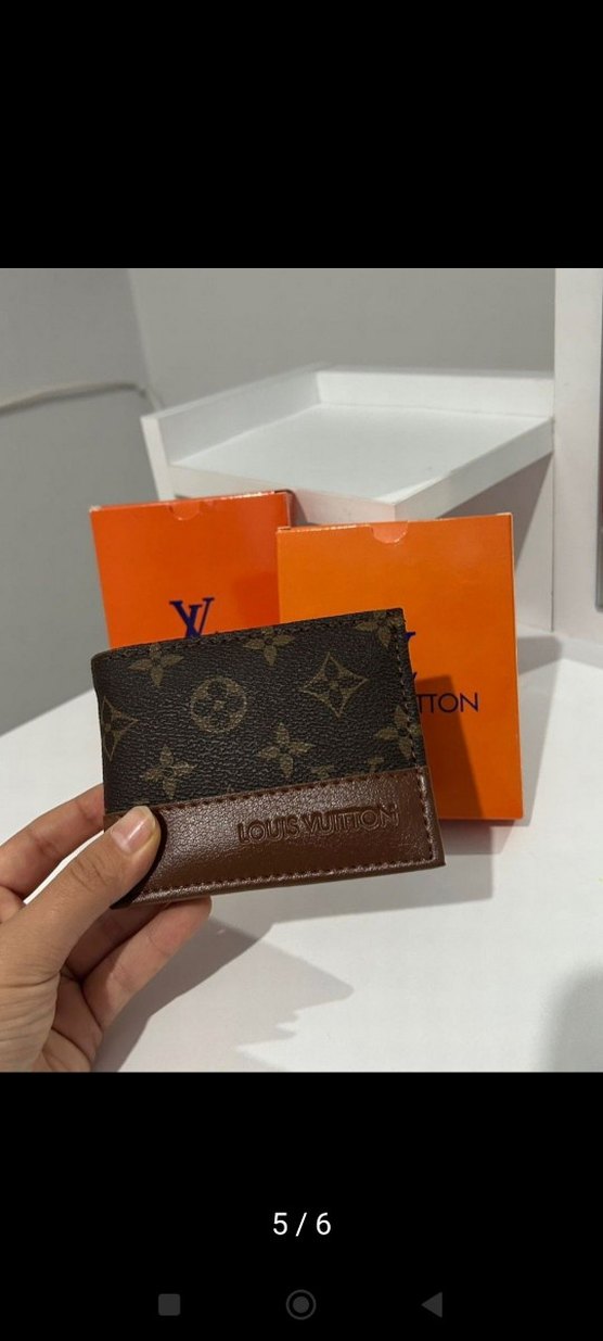 Louis Vuitton Erkek Kahverengi Baskılı Cüzdan - Görsel 4