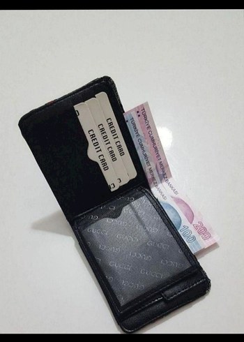 Gri Gucci Erkek Cüzdanı - Görsel 3