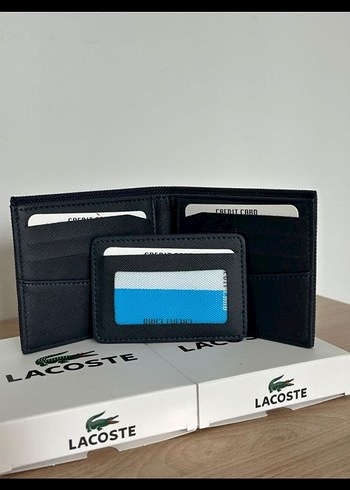 Lacoste Siyah Minimalist Erkek Cüzdanı - Görsel 2