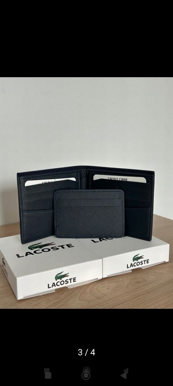 Lacoste Siyah Minimalist Erkek Cüzdanı - Görsel 3