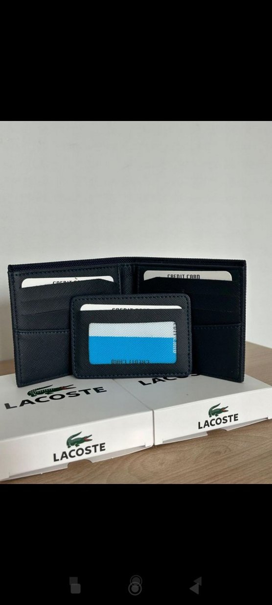 Lacoste Siyah Minimalist Erkek Cüzdanı - Görsel 2