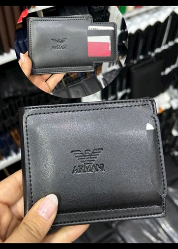 Siyah Armani Baskılı Erkek Cüzdanı - Görsel 3