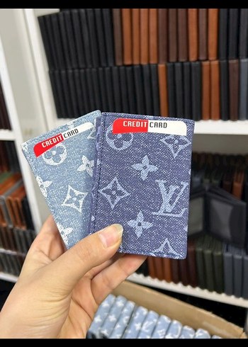 Parisian Desenli Erkek Cüzdanı - Mavi ve Gri - Görsel 2