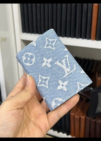 Parisian Desenli Erkek Cüzdanı - Mavi ve Gri - Görsel 4