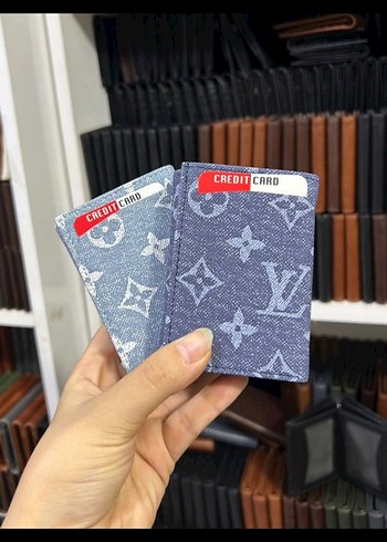 Parisian Desenli Erkek Cüzdanı - Mavi ve Gri - Görsel 5