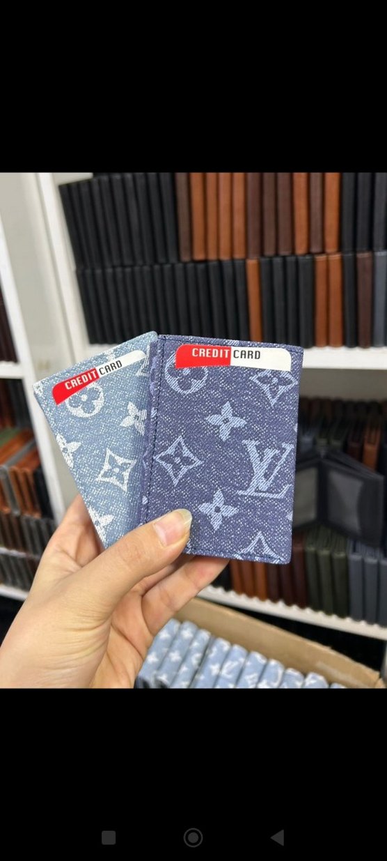 Parisian Desenli Erkek Cüzdanı - Mavi ve Gri - Görsel 2