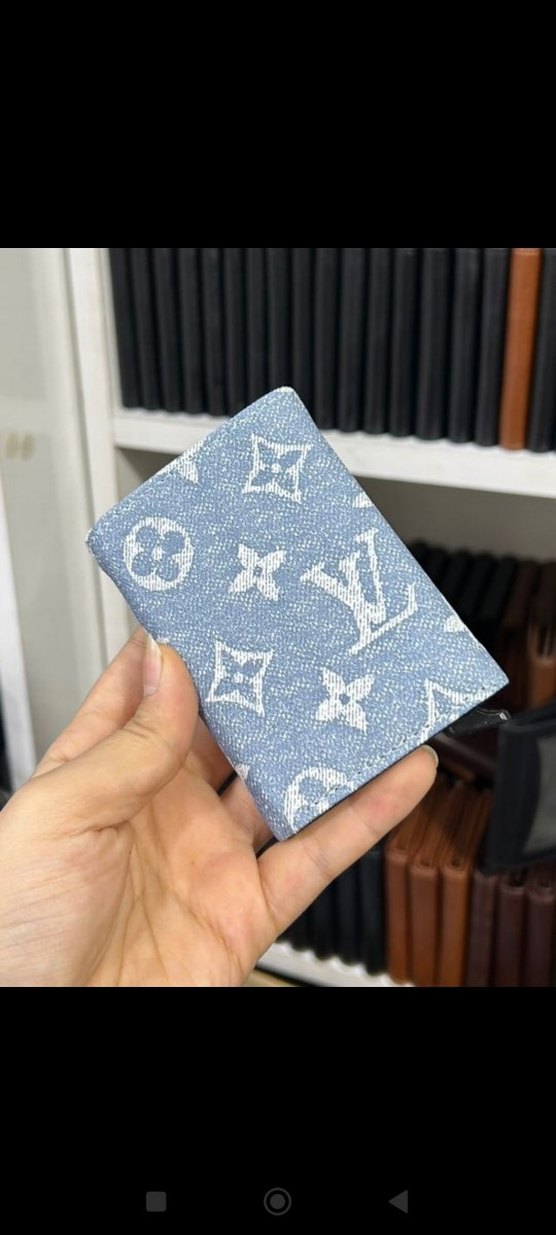 Parisian Desenli Erkek Cüzdanı - Mavi ve Gri - Görsel 4