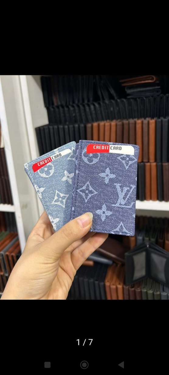 Parisian Desenli Erkek Cüzdanı - Mavi ve Gri - Görsel 5