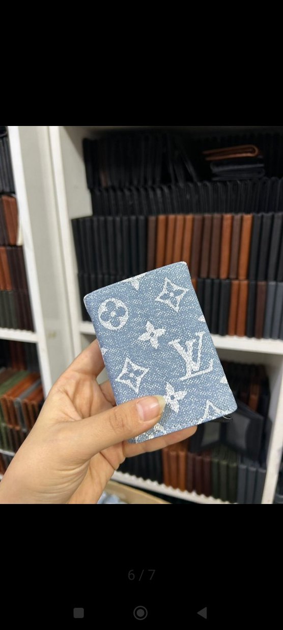 Parisian Desenli Erkek Cüzdanı - Mavi ve Gri - Görsel 3