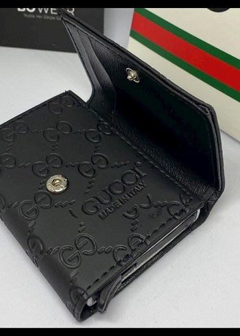 Gucci Siyah Kabartmalı Erkek Cüzdan - Görsel 3