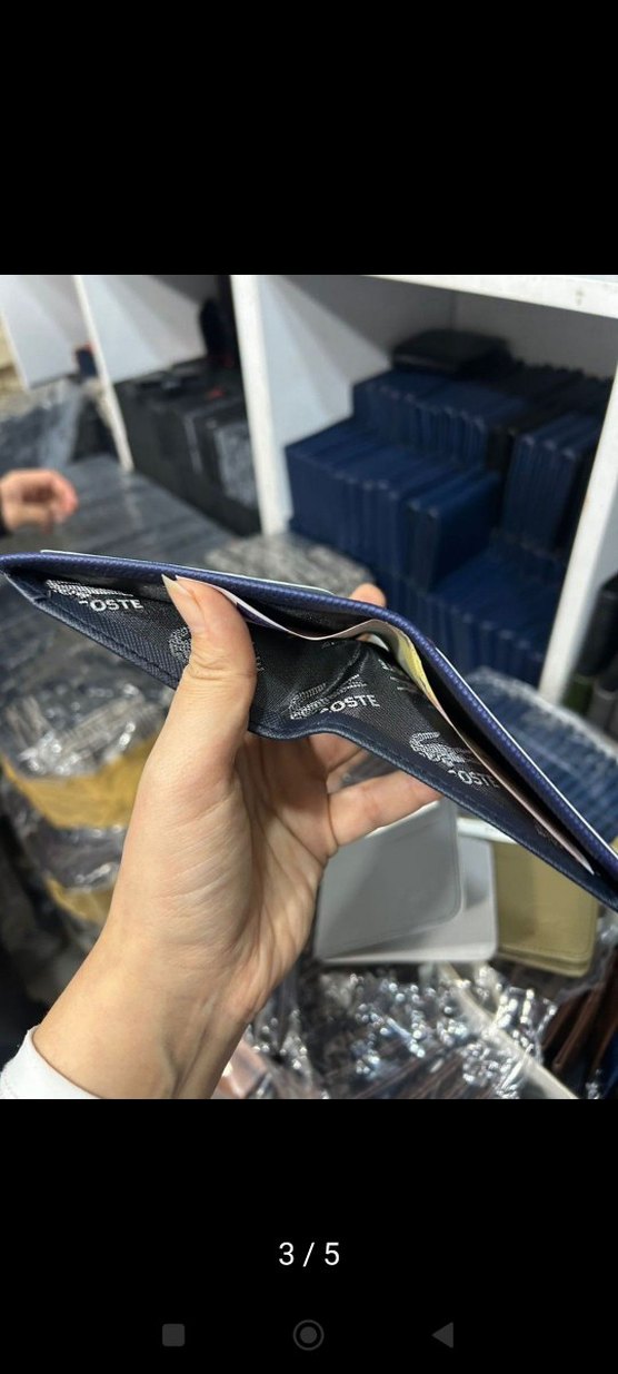 Lacoste Erkek Mavi Baskılı Cüzdan - Görsel 5
