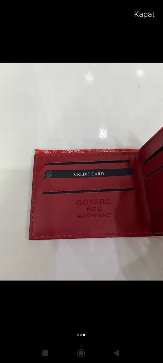 Kırmızı Baskılı Fermuarlı Erkek Kartlık - Görsel 3