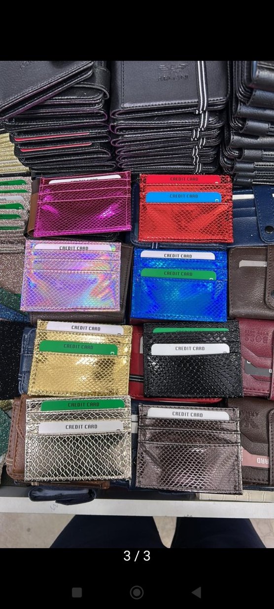 Kadın Çok Renkli Yılan Derisi Desenli Parlak Cüzdan - Görsel 3