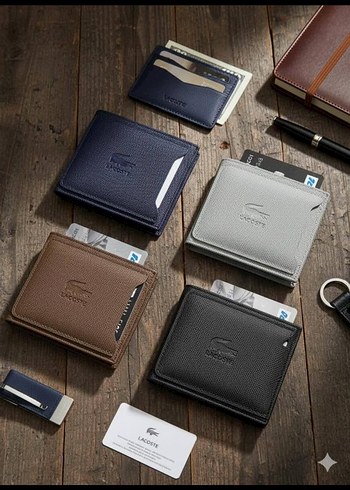 Lacoste Erkek Çok Renkli Deri Cüzdan - Görsel 5