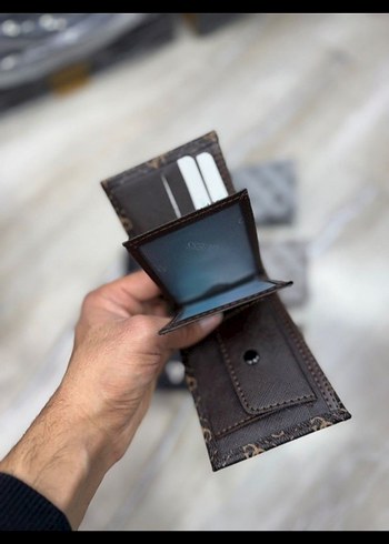 Kahverengi Desenli Kadın Deri Cüzdan - Görsel 8