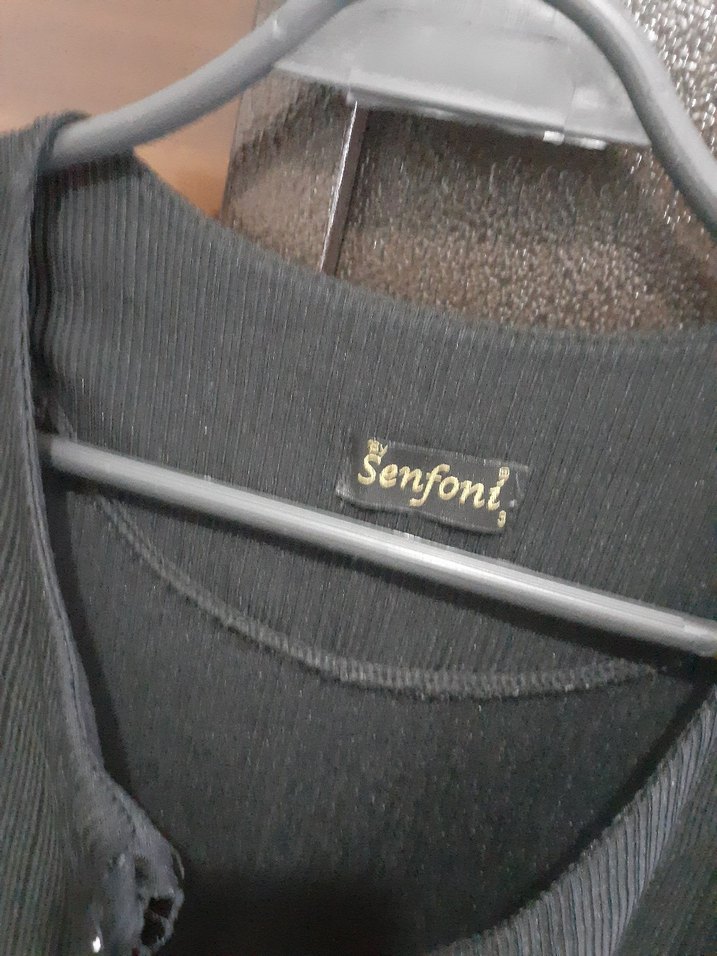 Siyah Uzun Kadın Yelek - Görsel 3