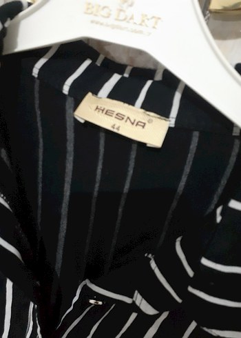 Uzun Kollu Siyah Zebra Desenli Kadın Gömlek - Görsel 3