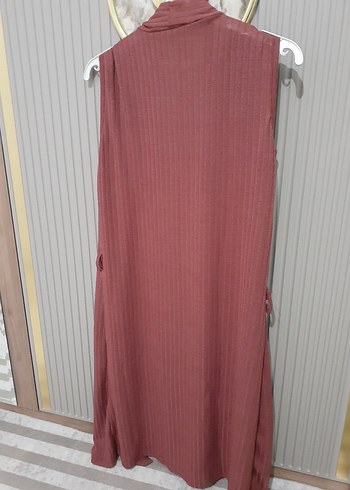 Nakışlı Uzun Piliseli Kadın Yelek - Görsel 4