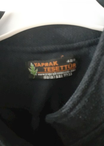 Uzun lacivert  Düğmeli Kadın Kaban - Görsel 3