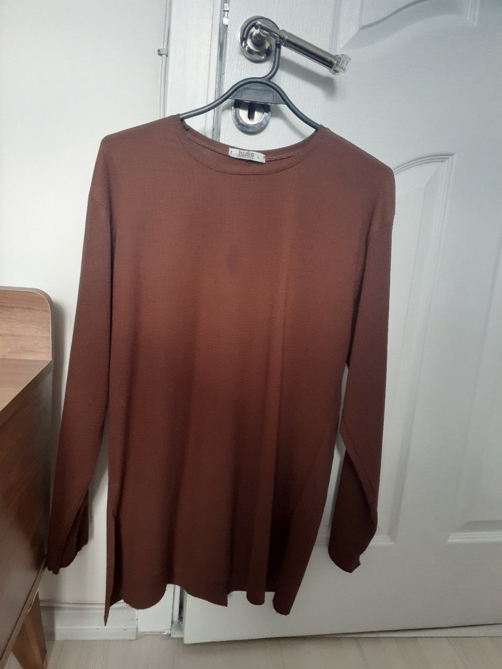 Kadın Kahverengi Uzun Kollu tunik - Görsel 2