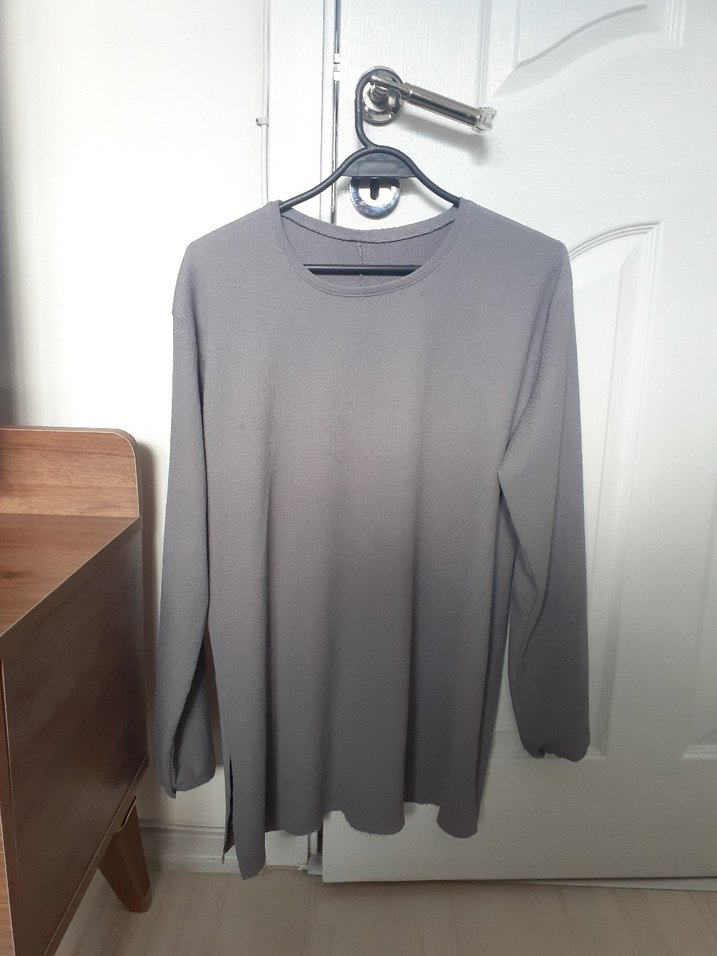 Gri Uzun Kollu  Tunik - Görsel 2