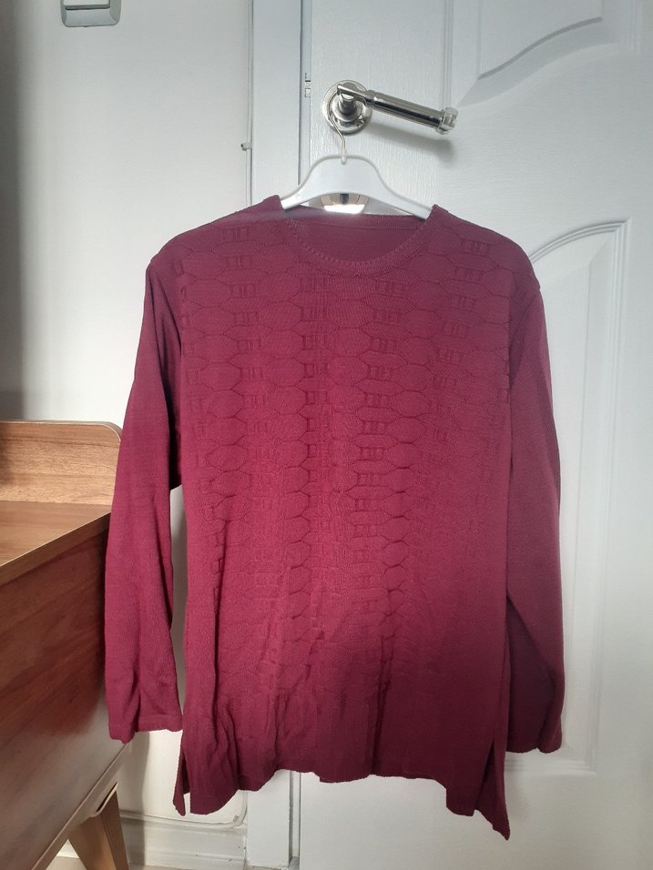 mor  Kadın Triko Uzun Kollu Kazak - Görsel 2