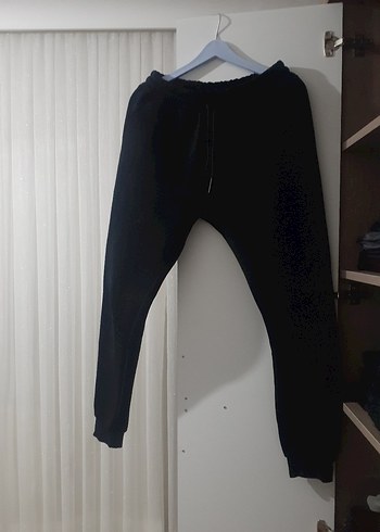 Siyah erkek Rahat Kesim Eşofman Altı - Görsel 2