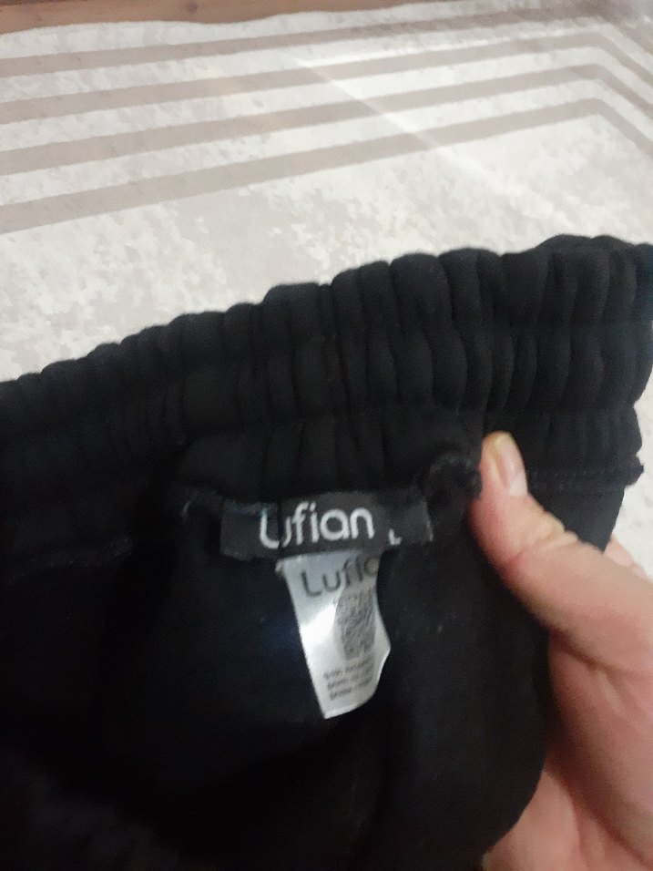 Siyah erkek Rahat Kesim Eşofman Altı - Görsel 4