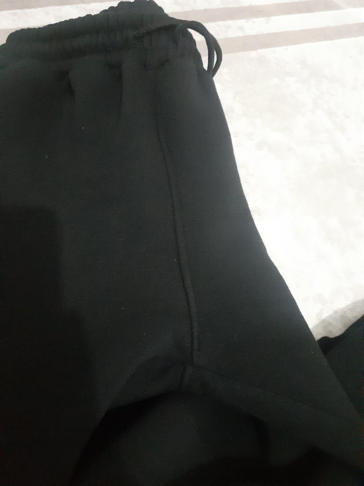 Siyah erkek Rahat Kesim Eşofman Altı - Görsel 3