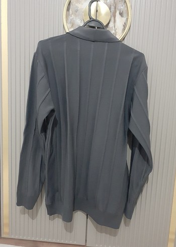 Gri Regular Fit Uzun Kollu Polo Yaka Erkek Kazak - Görsel 2