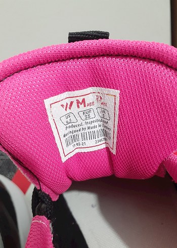 Siyah-Pembe Bağcıklı Spor Sneakers - Görsel 4