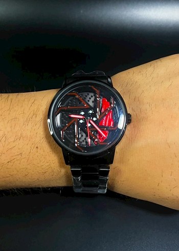 İçi DÖNEN Jant Çelik Araba Model Saat - Görsel 7