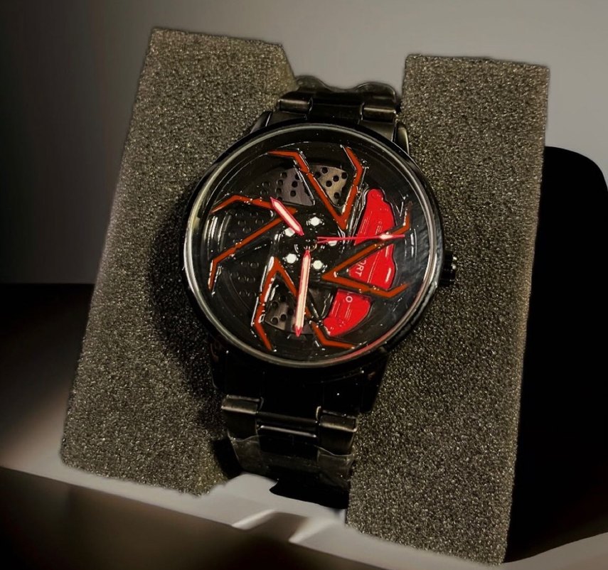 İçi DÖNEN Jant Çelik Araba Model Saat - Görsel 2