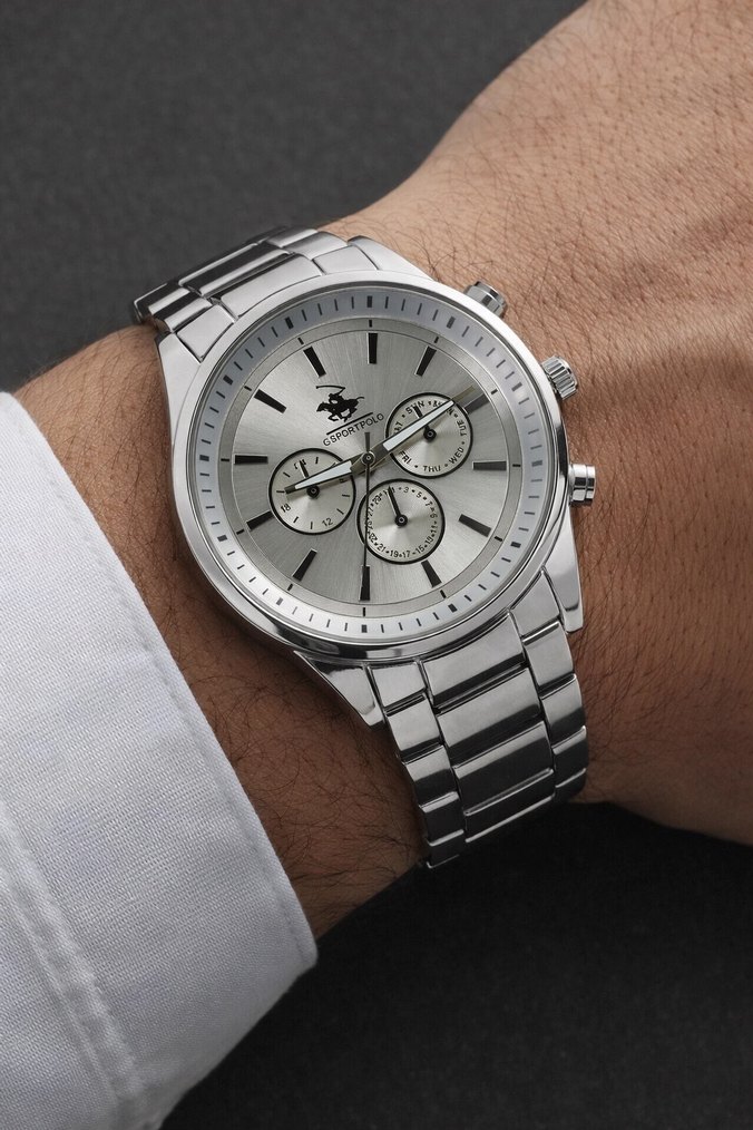 Gümüş Çelik  Erkek Kol Saati - Görsel 2