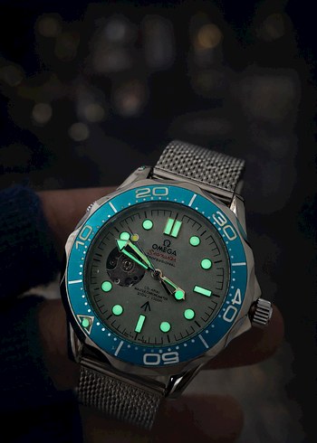 Omega SeaMaster Otomatik Mekanizma Hasır Kordon - Görsel 2