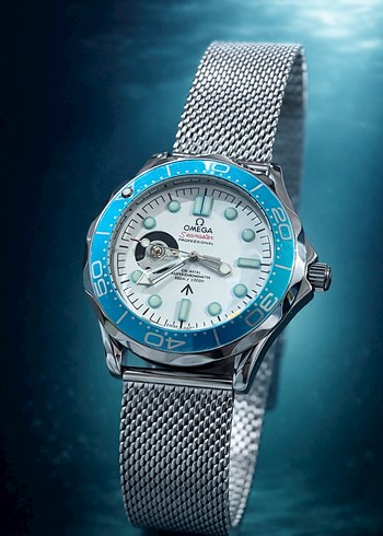 Omega SeaMaster Otomatik Mekanizma Hasır Kordon - Görsel 4