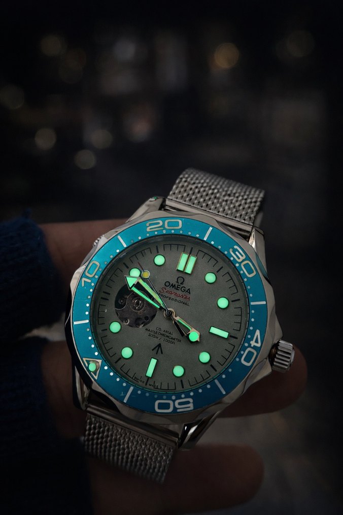 Omega SeaMaster Otomatik Mekanizma Hasır Kordon - Görsel 2