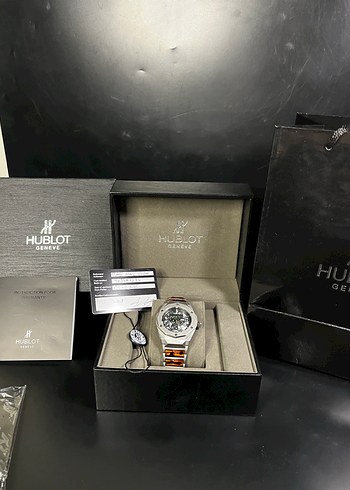 Hublot Kehribar Taşlı Özel Kutulu Full Set Saat - Görsel 10