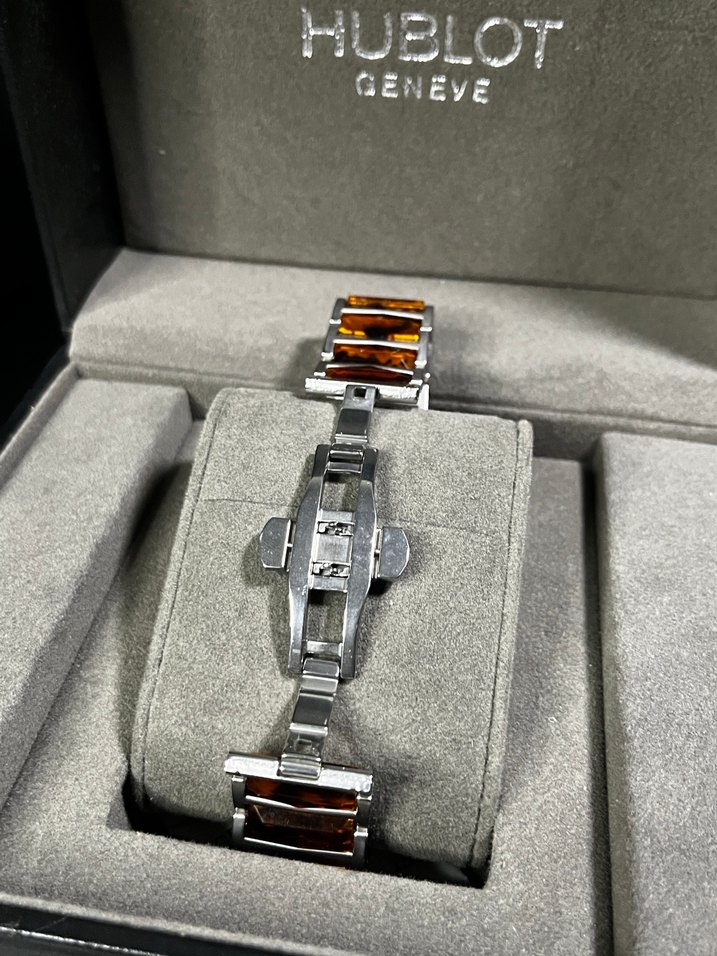 Hublot Kehribar Taşlı Özel Kutulu Full Set Saat - Görsel 4