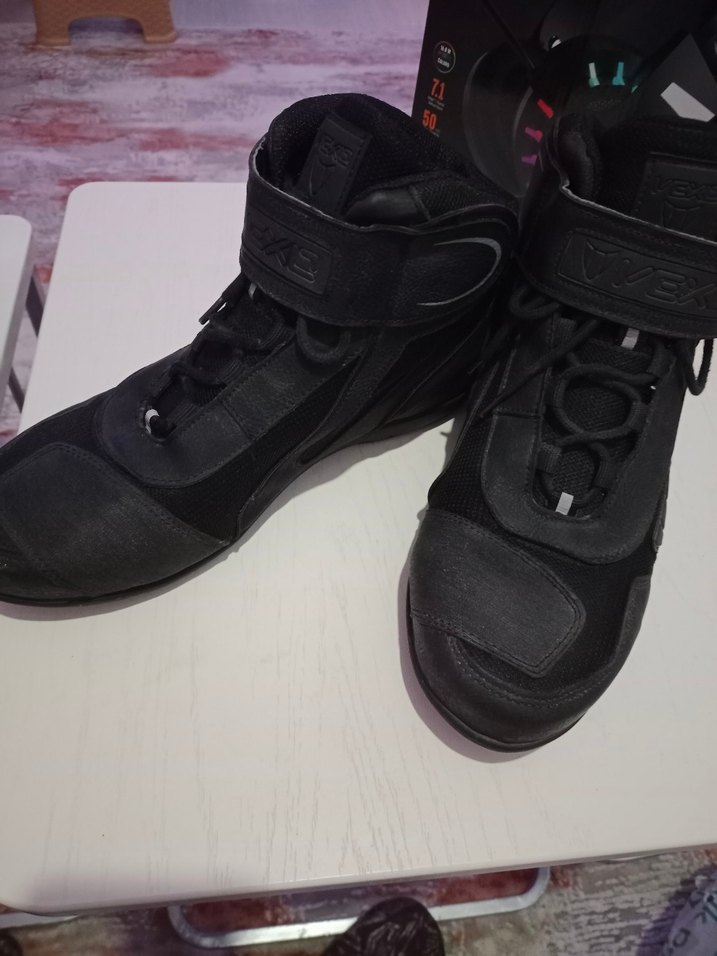 Siyah Erkek Biker Tarzı Spor Bot - Görsel 3