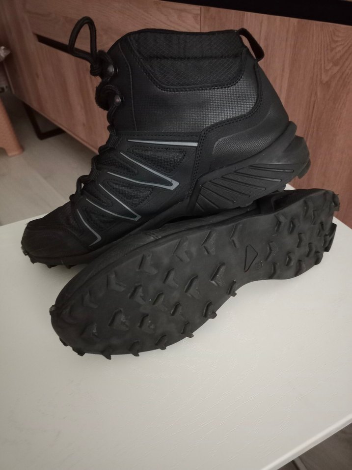 Siyah Erkek Biker Kauçuk Bot Velcro - Görsel 5