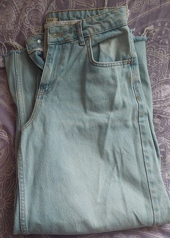 Mavi Bol Rahat Kesim Kadın Kot Pantolon - Görsel 2