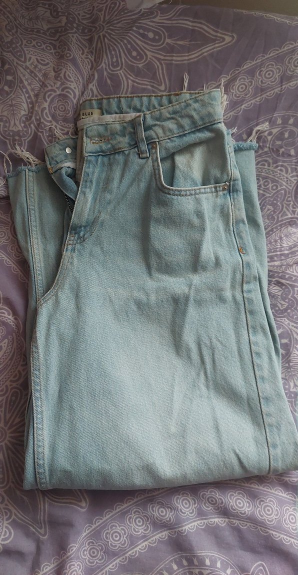 Mavi Bol Rahat Kesim Kadın Kot Pantolon - Görsel 2