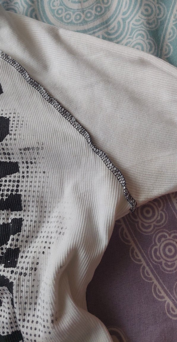 Vintage Baskılı Crop Uzun Kollu - Görsel 2