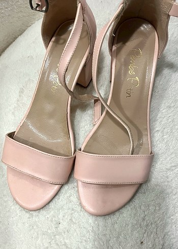 Pembe Kadın Topuklu Ayakkabı - Görsel 3